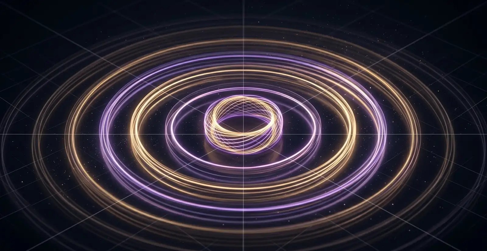 Glowing concentric rings of light